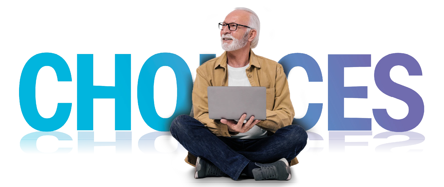 Choices Text Person With Laptop